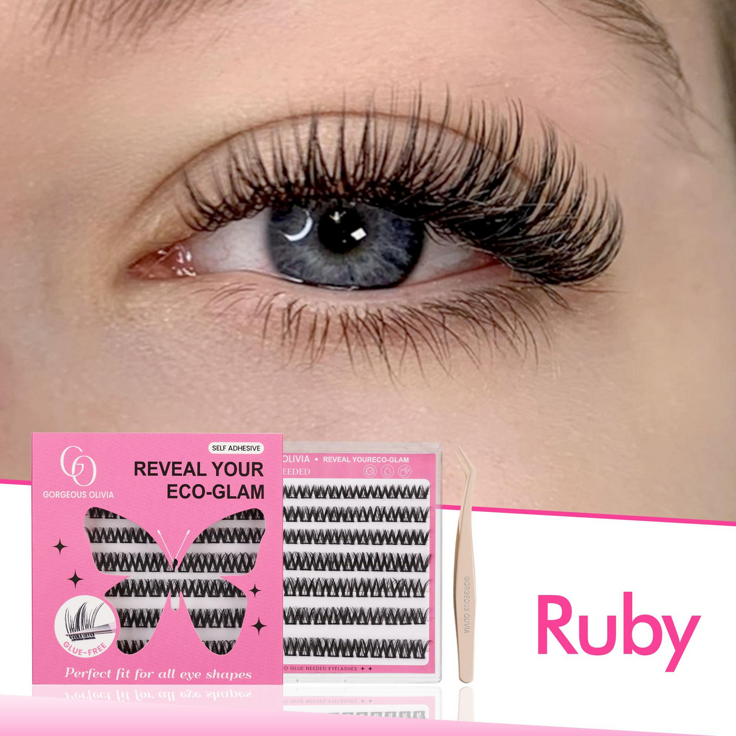 Self-Adhesive Cluster Eco-Lashes