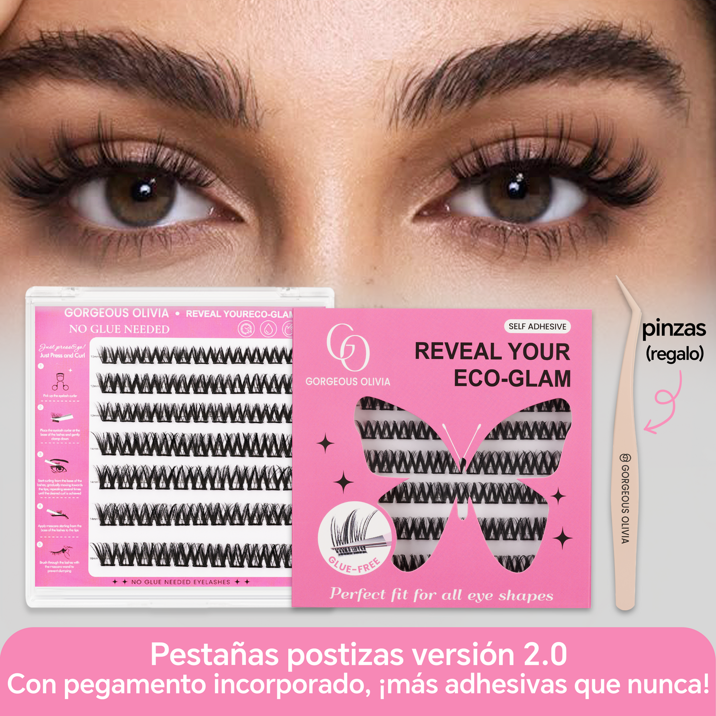 Self-Adhesive Cluster Eco-Lashes