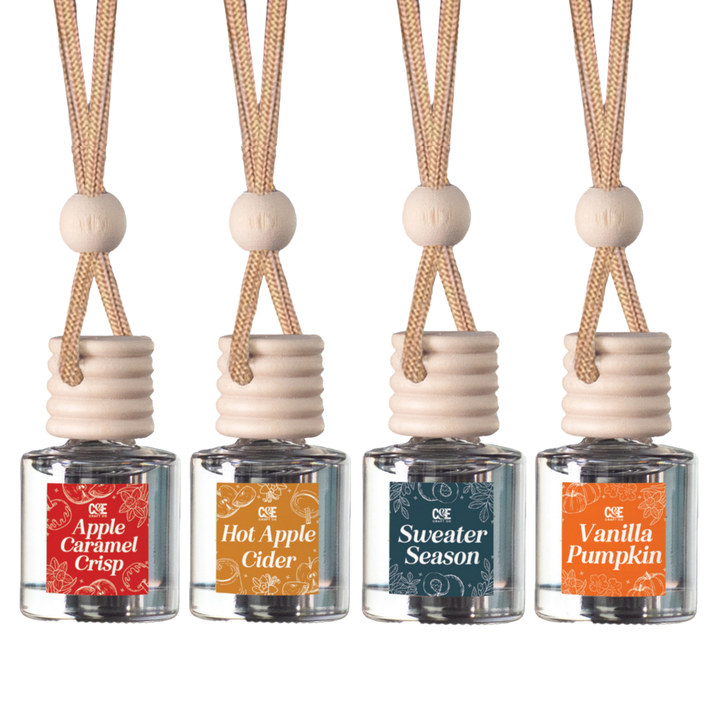 Fall 4 Pack Scented Car Fresheners Bundle